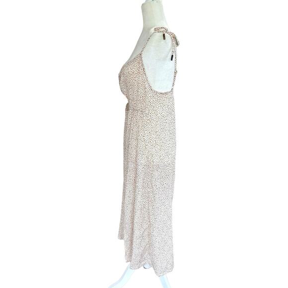 Sanctuary Swim Coverup Dress Womens Large White‎ Brown Strappy 100% Cotton NWT - Picture 9 of 13